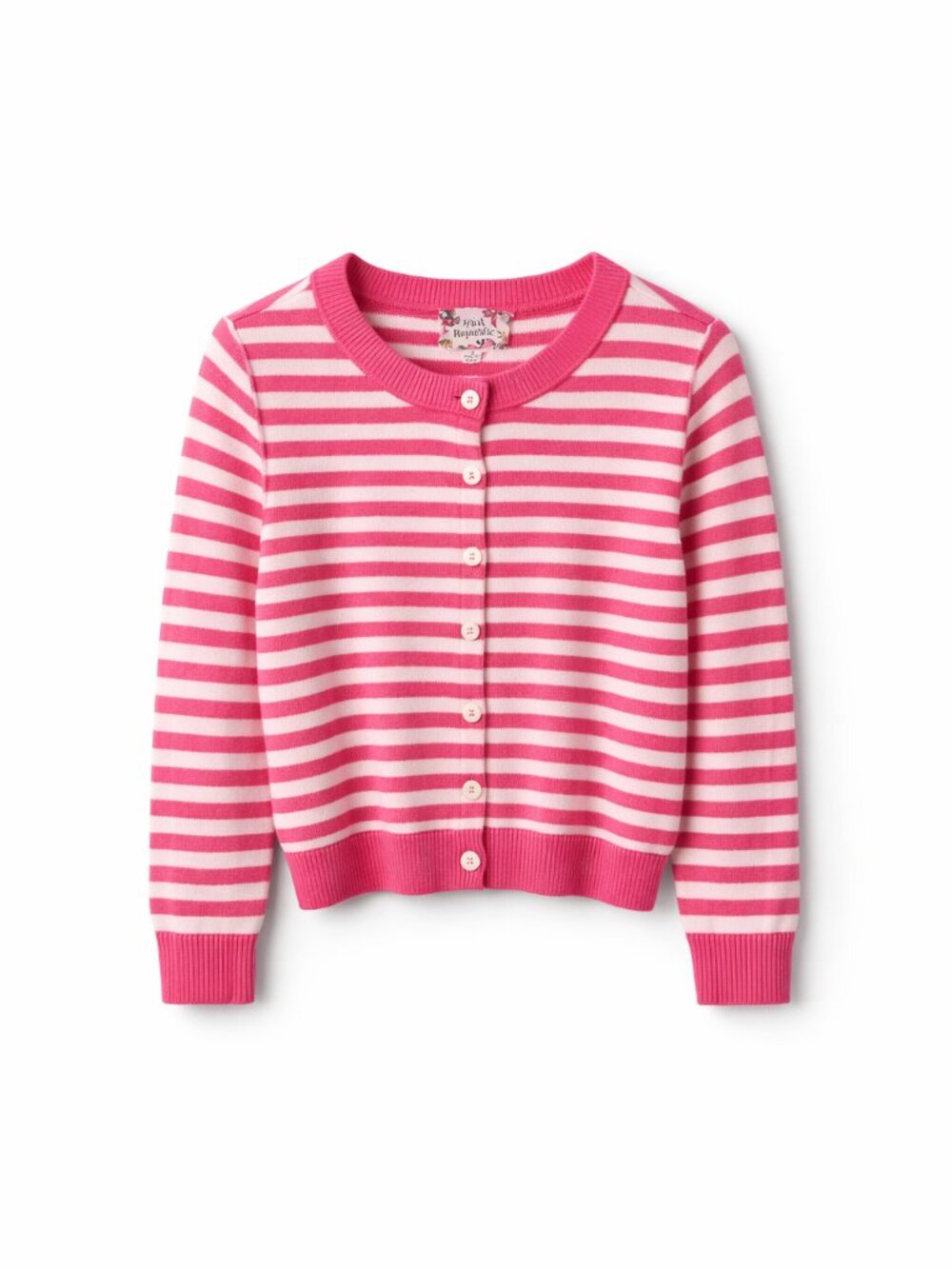 Pink Republic Women’s Pink & White Striped Button‑Front Cardigan | NWT | Size S